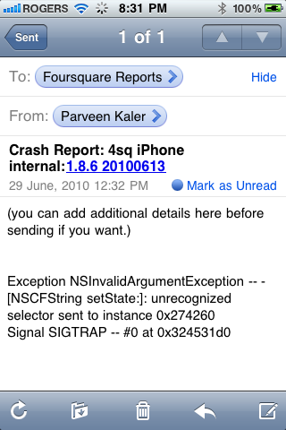 Foursquare Crash